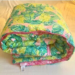LILLY PULITZER / POTTERY BARN KIDS Palm Leaf & Pink Flamingo Full/Queen size